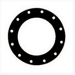 1/8" Neoprene Rubber Gasket, Full Face, for 12"-150# Flanges