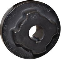 TB Woods Size 4 Sure-Flex Coupling Flange, 1" Bore, Sintered Carbon Steel